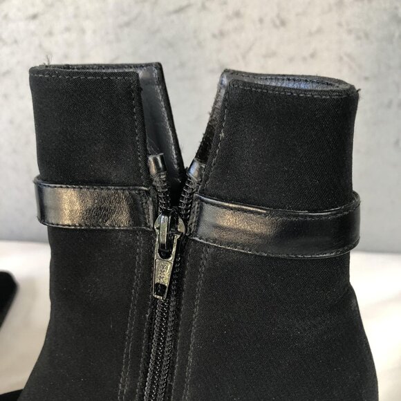 Stuart Weitzman Boots Womens Size 5 Black Gore-Tex Ankle Kitten Heel Pointed Toe - Picture 14 of 16